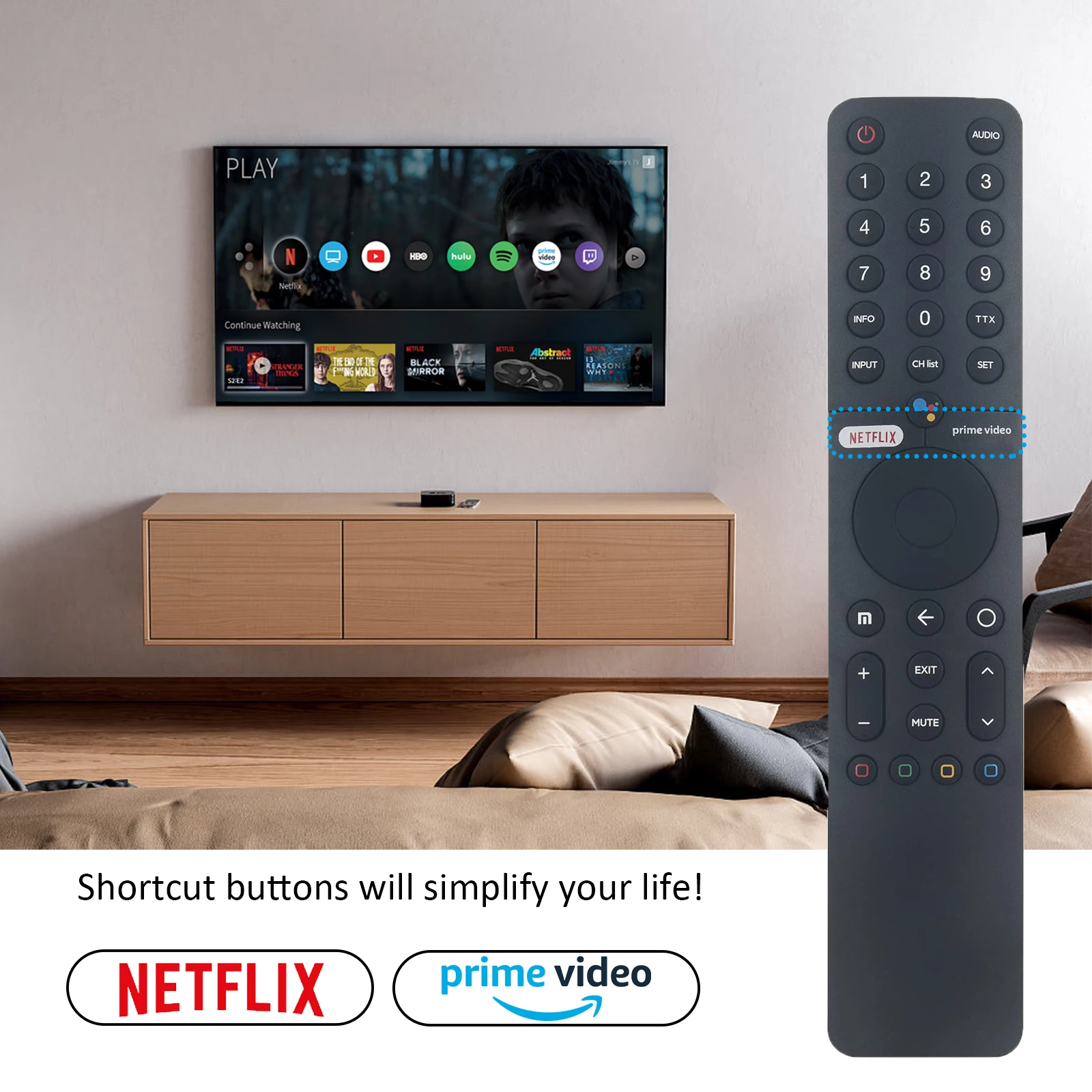 XMRM-19 z pilotem Bluetooth 360 ℃ dla Xiaomi Mi TV Android 4K P1 Q1 Smart TV nadające się do L32M6-6AEU L43M6-6AEU L75M6-ESG