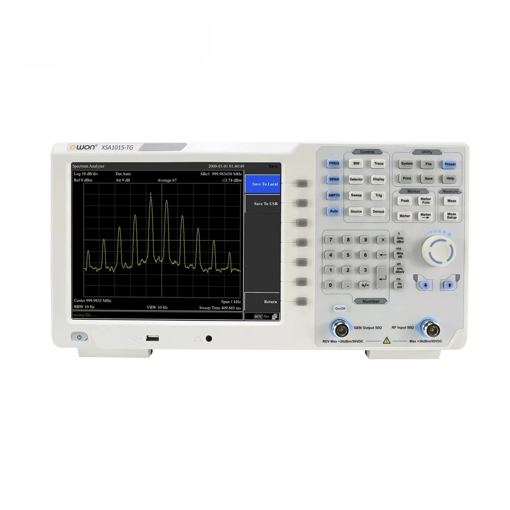 

Digital Benchtop Spectrum Analyzer XSA1015TG 10.4 inch LCD 9kHz to 1.5GHz Frequency Analyzer 160dBm Tracking Generator