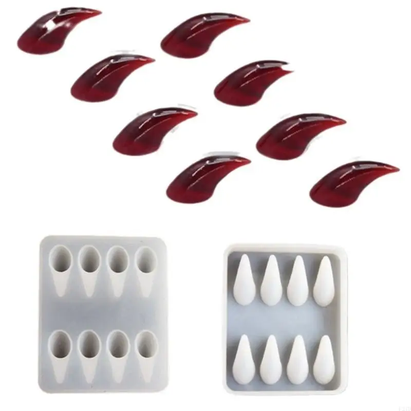 F2TD Heat Resistant Silicone Mold for Detailed Devil Horns And Claw Suitable for Resin Craft Supplies and Baking