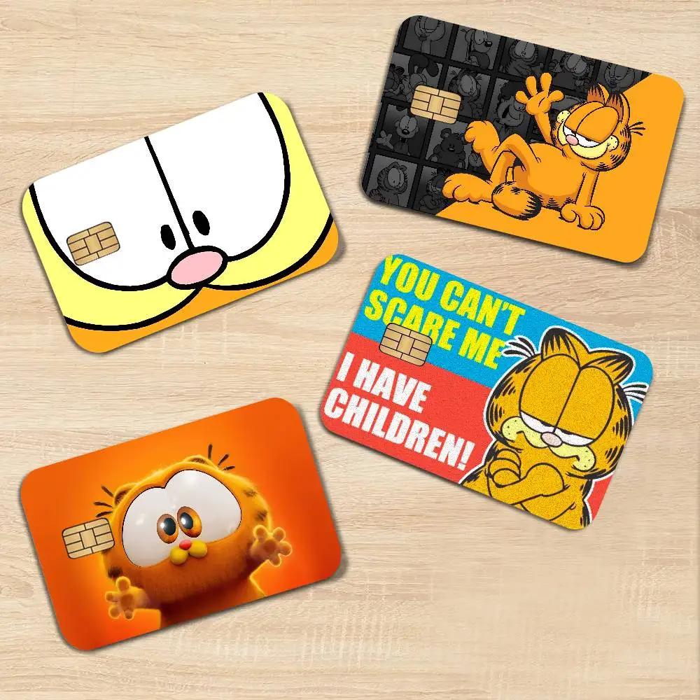 Classic Comic G-Garfield Anime Credit Card Skin Stickers for VISA Bank Card Transportation Card Waterproof Sticker Anti-scratch
