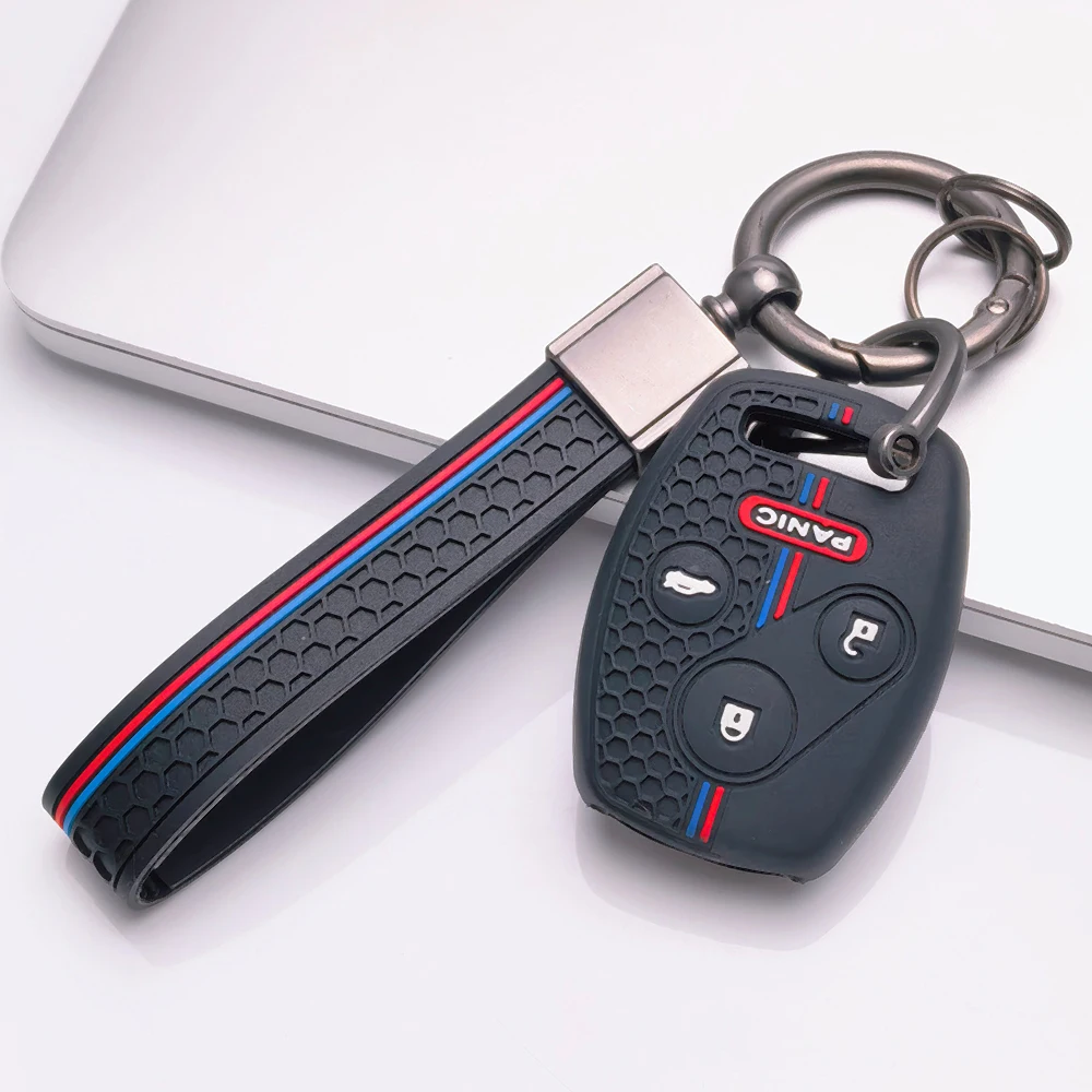 Key Fob Cover Keychain for Honda Accord Civic CR V CR Z Fit Insight Odyssey Pilot Ridgeline Crosstour Anti-Scratch Shockproof
