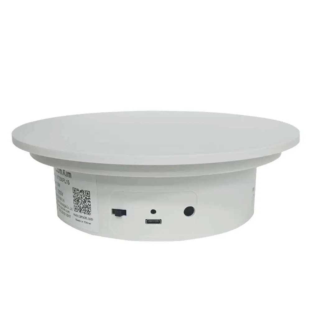 Adjustable speed Rotating Display Stand 11lb Load capacity USB Powere Turntable Show Holder 13cm White Stand Base