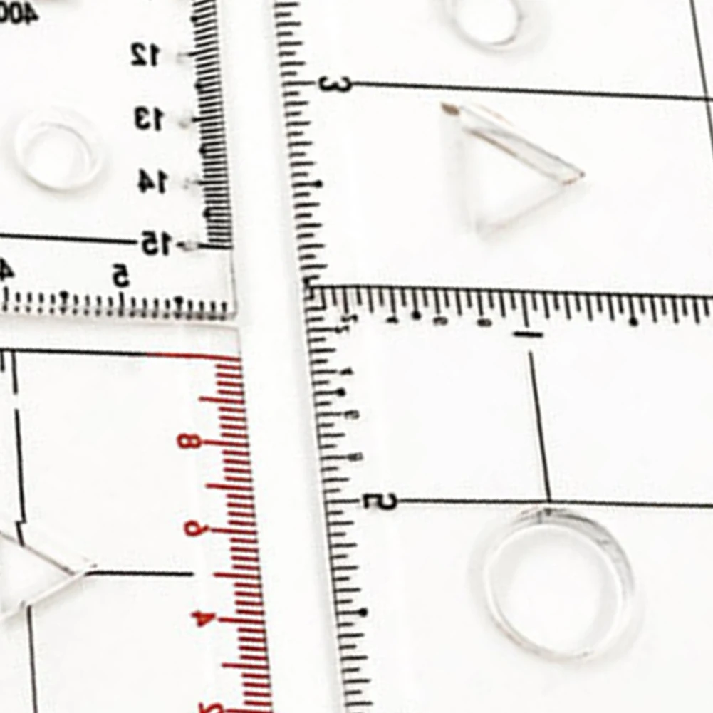 127x65mm 5x2.56in Position Operation Ruler Coordinate Scale Ruler Set Instrument Coordinate Scale Ruler Plastic Material