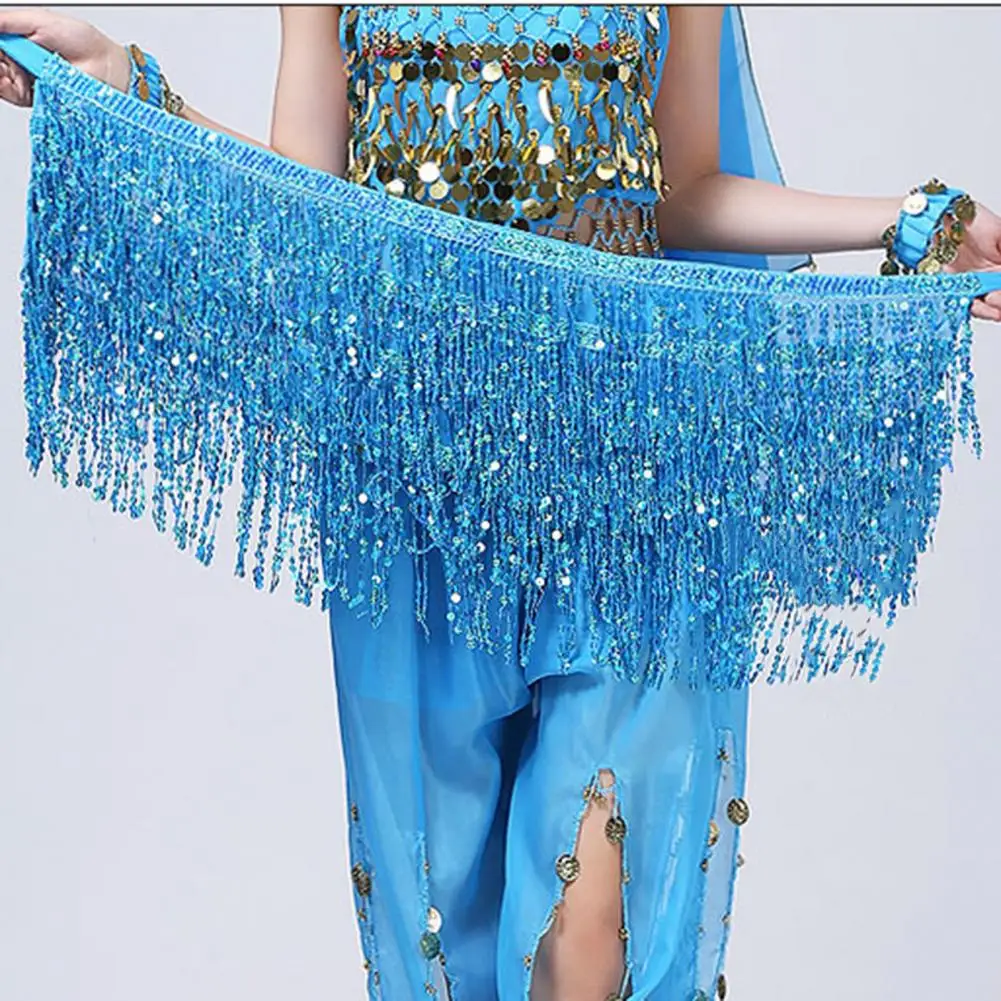 Belly Dance Costumes Sequins Tassel Indian Belly Dance Hip Scarf Bohemia Style Short Belly Dance Mini Skirt Dancer Hip Wrap