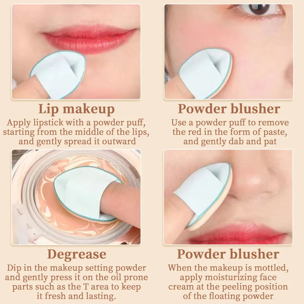 Mini Powder Puff Makeup Sponge Face Concealer Foundation Make-up Air Cushion Makeup Sponge Finger Powder Puff Detail Makeup Tool