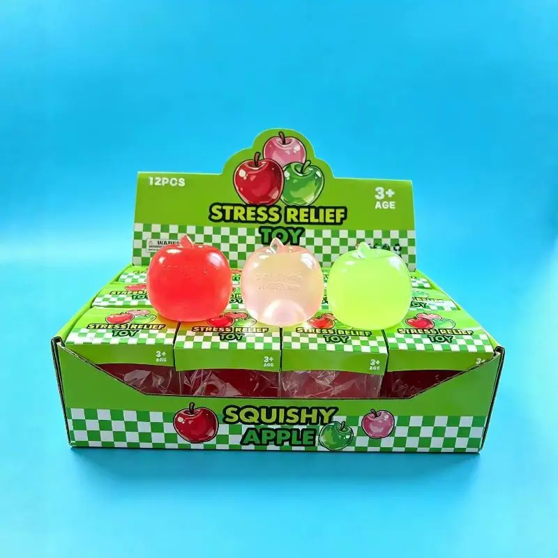 Round Fruit Stress Ball Soft Fidget Squeeze Toy For Autism Slow Rebound Squeeze Toy For Adults Kids Christmas Gift