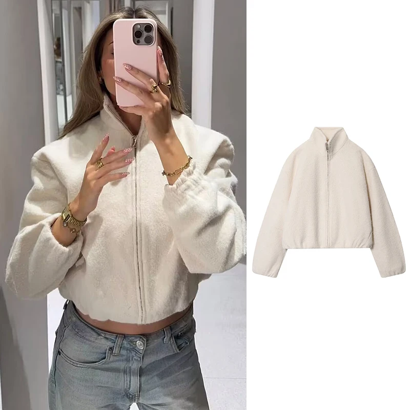 

Осенние куртки, пальто, женские, новинка 2025 года, модные короткие женские теплые куртки, осенняя элегантная уличная шикарная молодежная верхняя одежда, пальто