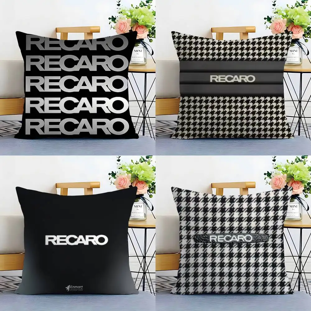Klassieke R-Recaros Hot Kussensloop Pluche Stof Zacht Kleurvast Dubbelzijdig Print Korte Pluche Thuis Bank Kussenhoes Gooi