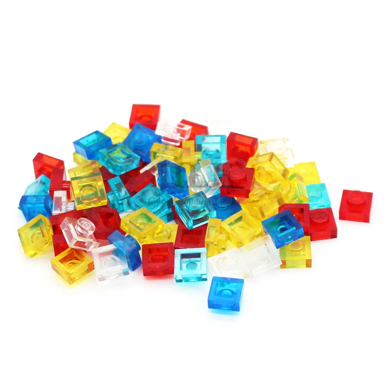 200pcs Moc Tiles Plate 1x1 3024 Short Piece DIY Enlightenment Basics Building Blocks Bricks Compatible Assembles Education Toys