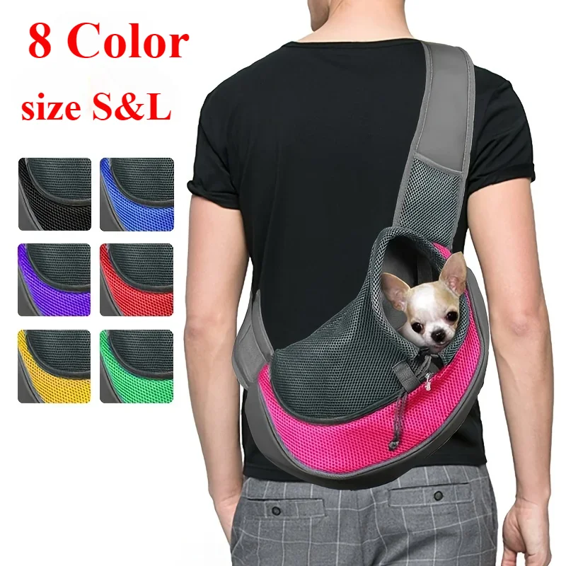 Dog Backpack Breathable Mesh Dog Sling Carrier Perros Travel Crossbody Bag Pet Dog Accessories For Puppy Cat Hiking Camping