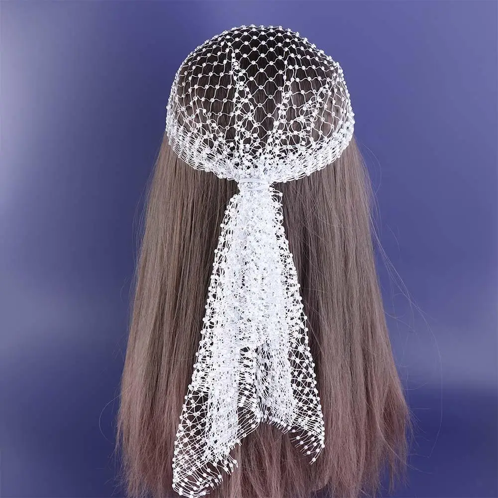 Out Bohemian Hair Nets Bandana Girl Hair Accessories Mesh Head Scarf Cap Bling Turban Women Hair Scarf Rhinestone Headband