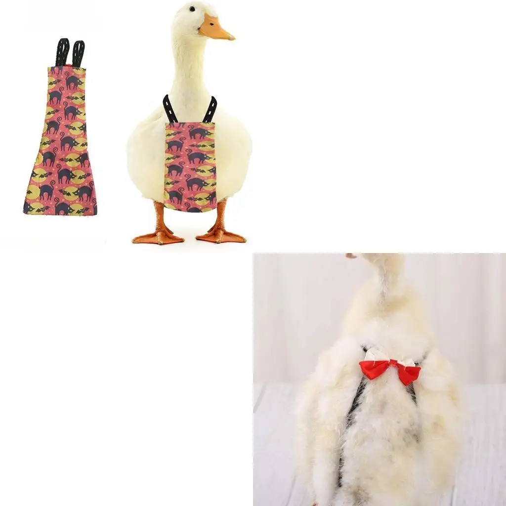 

X4YE Duck Diapers Halloween Print Urine Wet Suit for Chicken Hens Large Birds