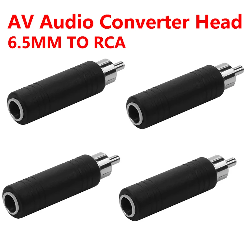 

5PCS RCA Male Plug to 6.35 6.5mm Female Jack Audio Adapter Converter Connector Jack Socket to Phono Plug Adaptor RCA to 6.35