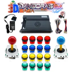 3D WiFi 10888 in 1 Pandora Saga EX2 Box DIY Kit Arcade Game Console 8 Way Joystick Led Lights Push Button Cabinet Bartop