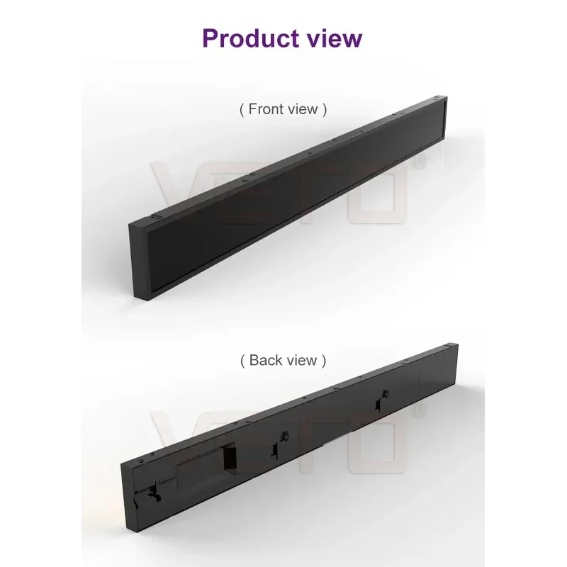 Custom different size stretched bar type indoor lcd advertising digital signage strip screen retail shelf