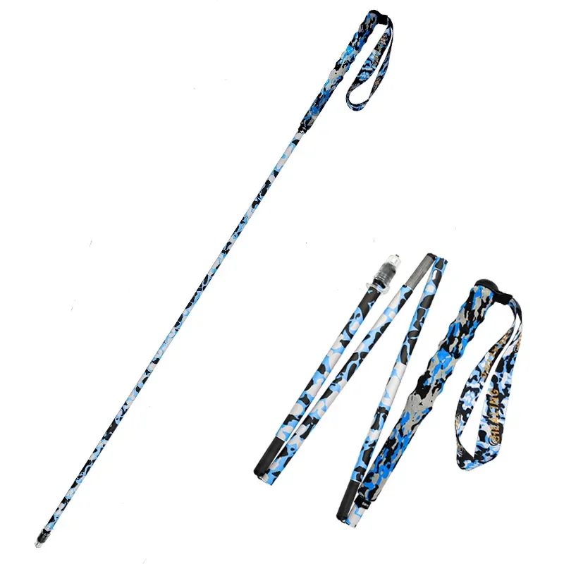 

2PC Blue camouflage T700 Carbon Fiber Collapsible Telescopic Trekking Poles Sticks Lightweight 43/47/51 Inch Easy to store carry