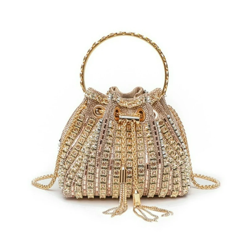 Simple and Fashionable Ladies' Diamond-encrusted Handbag Sequined and Glittering Handbag, for Weddings and Parties, Evening Bag