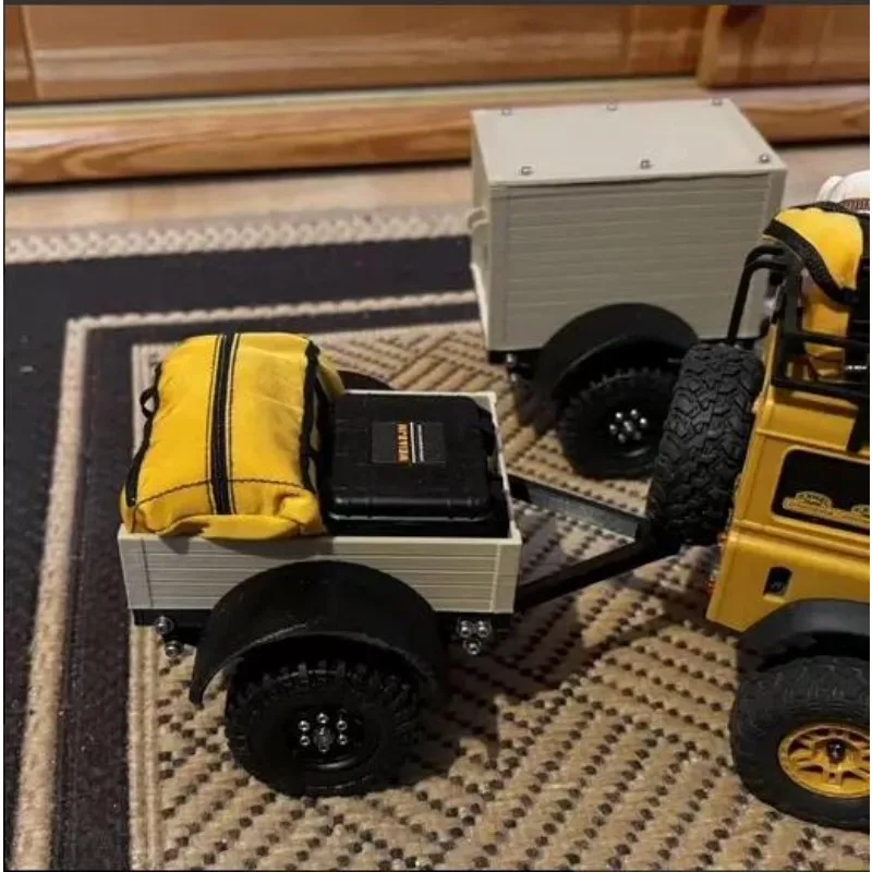 1/24 FMS FCX24  Simulation Small Trailer, RC Crawler Modification Parts, 2 Styles, Leaf Spring Suspension, No Tires Included