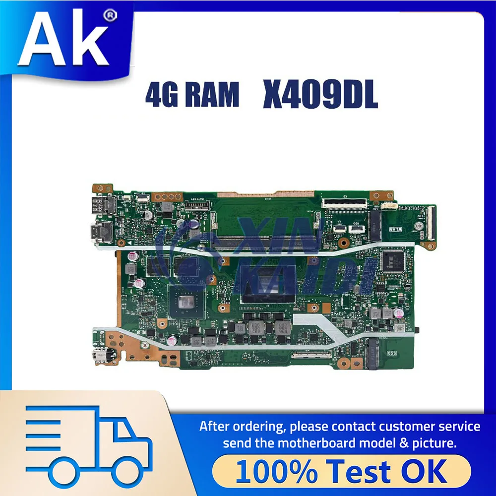 Laptop Motherboard For ASUS X409DA X509DA X509DL D409DA D509DA M409DA X409DL Notebook Mainboard with 3050U R3-3th CPU 4G 8G RAM