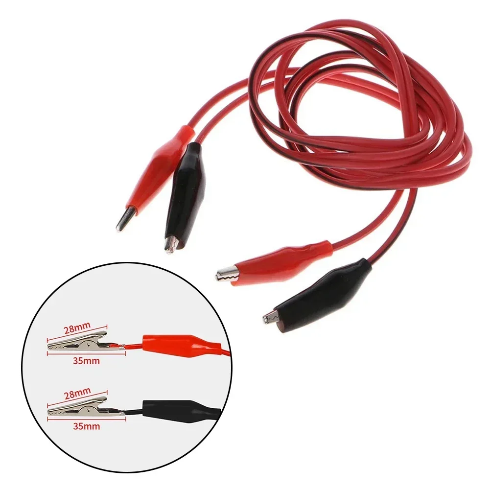 1PCS -Alligator Clips Silicone Two Clamp Power Cord Superconducting Probe Test Leads Accurate Measurement Tool