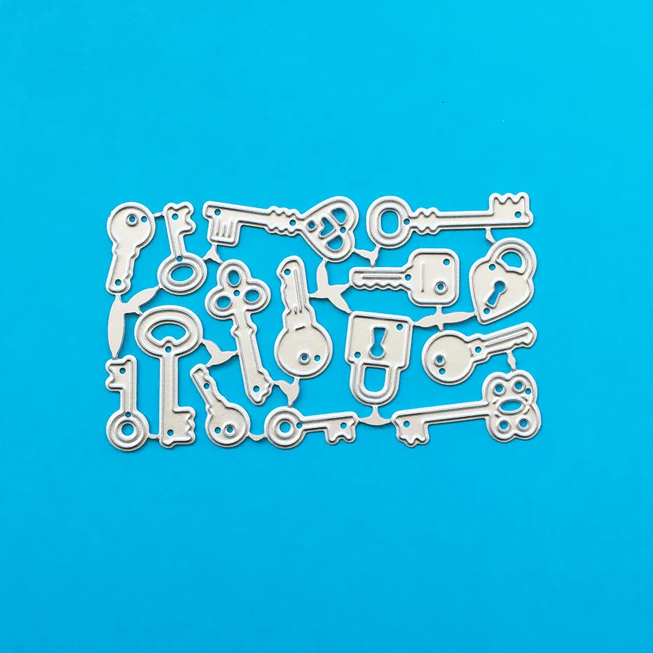 Keys and locks Metal Cutting Dies Stencil for DIY Scrapbooking Photo Album Embossing Paper Cards Crafts Diecuts New 2024