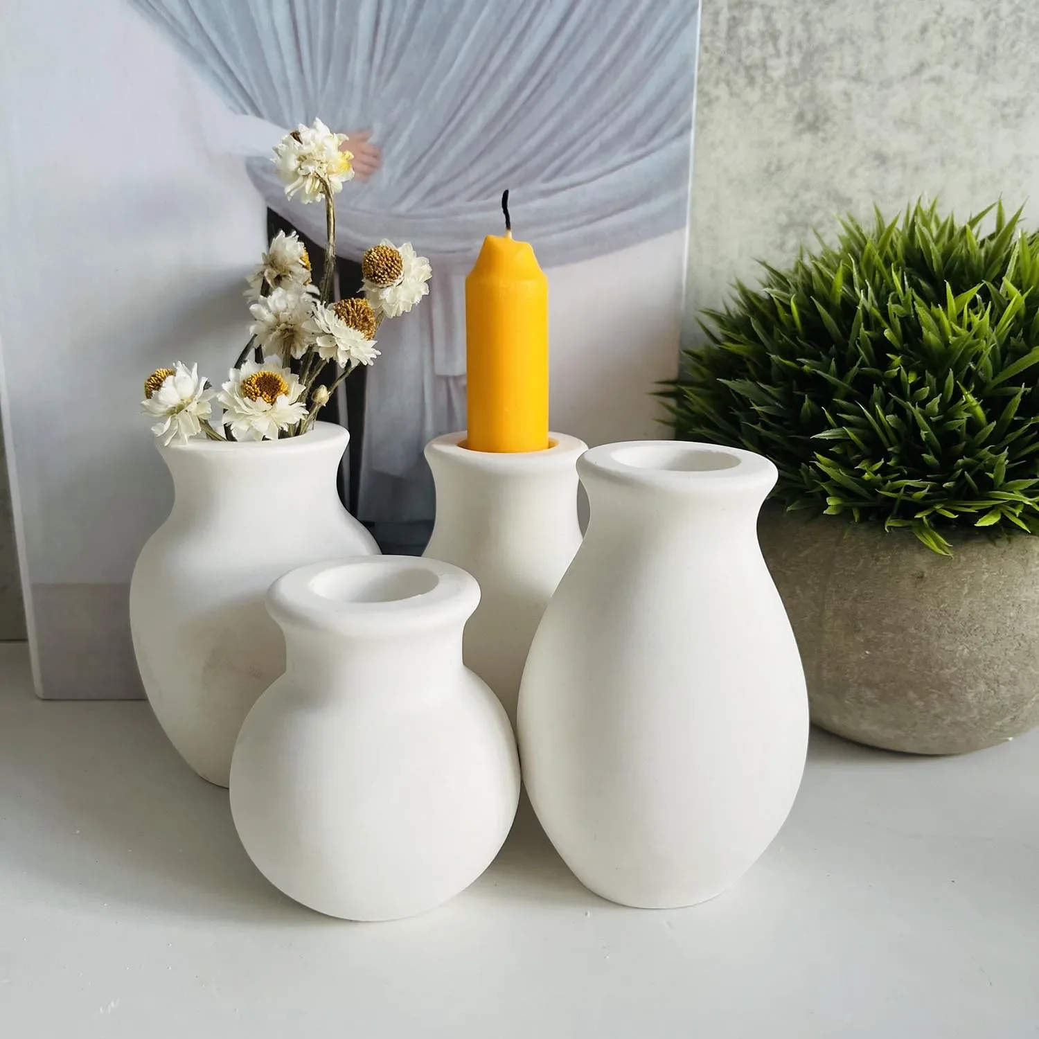 Blumenarrangement Vase Silikonform Vase Gips Blumenarrangement Form Einfache Vase Kerzenhalter Form Tropfformen