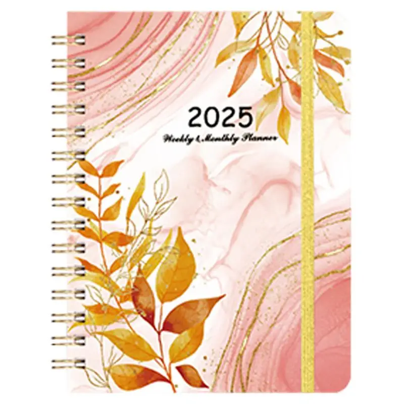 2025 Planner Notebook 365 Days Calendar Agenda Planner A5 Diary Notepad Weekly Goal Habit Tracker Schedules Organizer