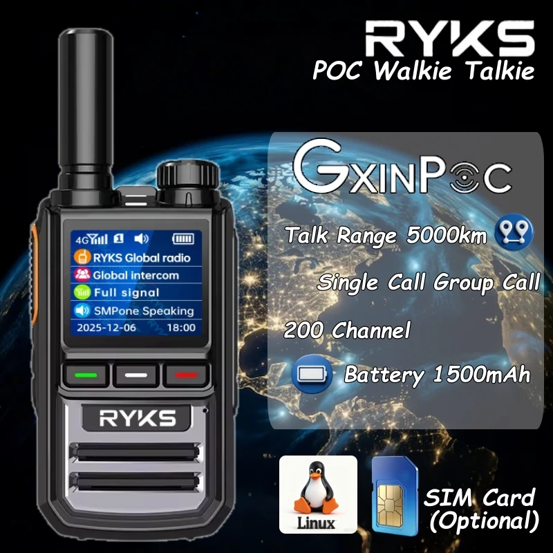 

Xin Poc Platform New New Ry-220 For Global Ptt Radio ---Satelital 4G Walkie Talkie 5000Km ----Poc Radio