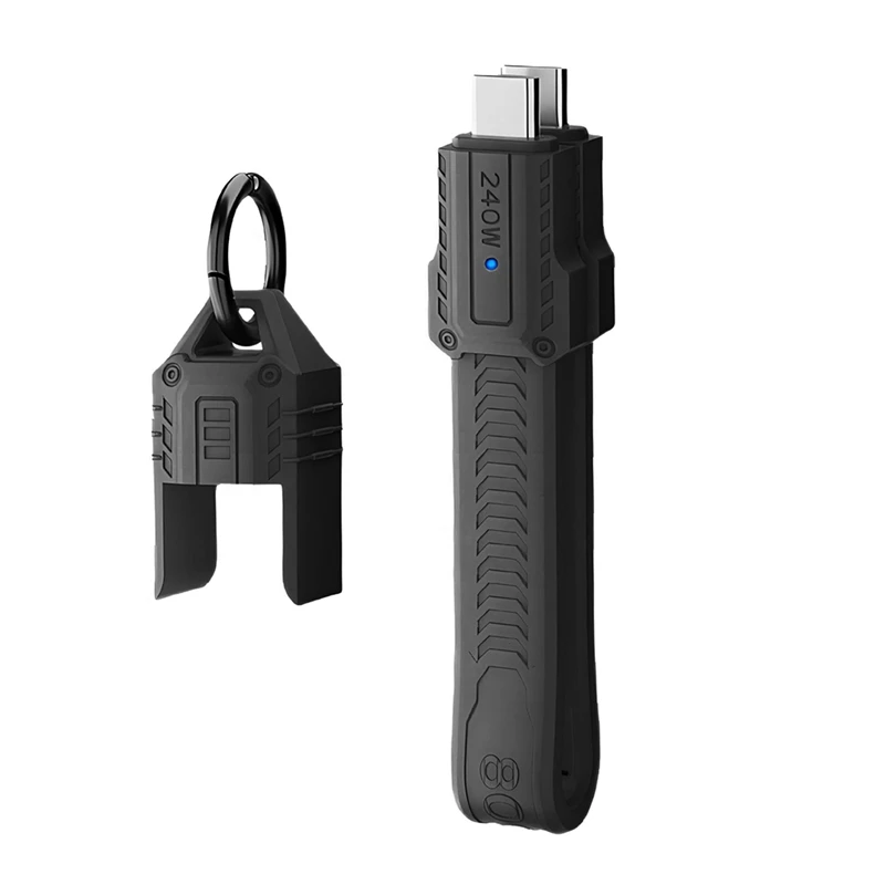 ABVO-USB C To Type C Cable 80Gbps 8K 60Hz USB4 PD240W Fast Charge Portable Keychain Power Bank Wire Black