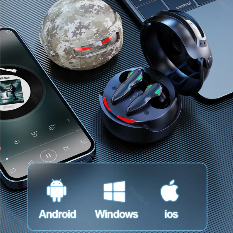 

Bluetooth 5.3 in Ear Gaming Headset 45ms Low Latency True Wireless Long Battey Life Headphone Noise Cancellation Sport Earbuds