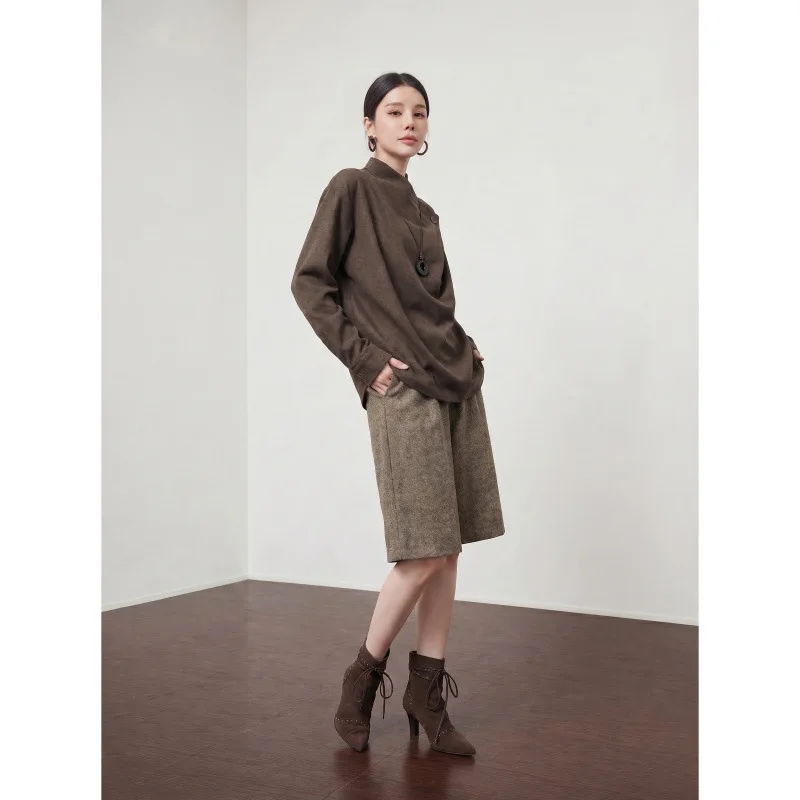 2026 women's autumn old money style long-sleeved top, light luxury basic T-shirt, daily versatile outer wear and inner wear