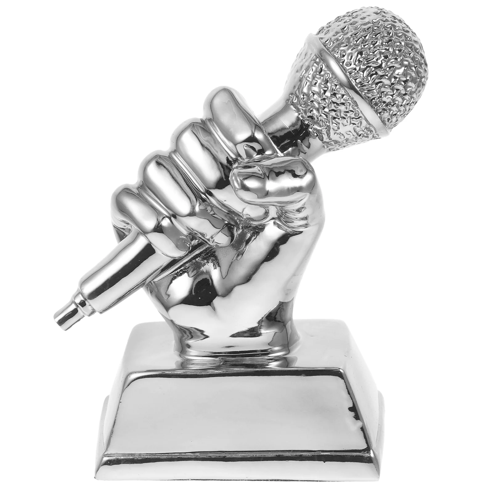 Microphone Trophy Award Competitions Resin Funny Party Cheer For Parties Music Trophies Mini