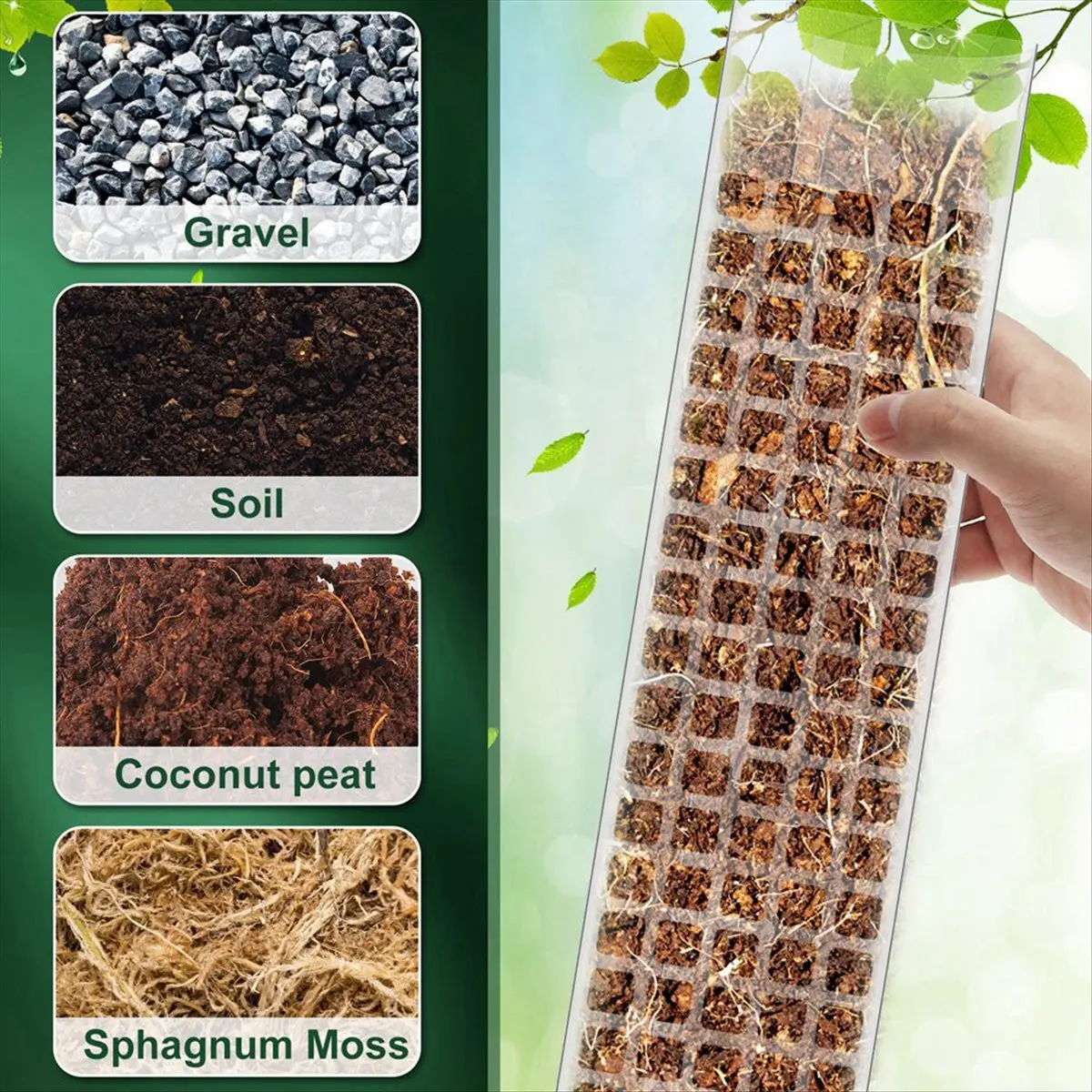 A24I 4 قطعة أقطاب الطحلب مع التعادل البلاستيك عمود النبات عصا النبات دعم أدوات الحدائق لحديقة الفناء الخلفي بوعاء التسلق