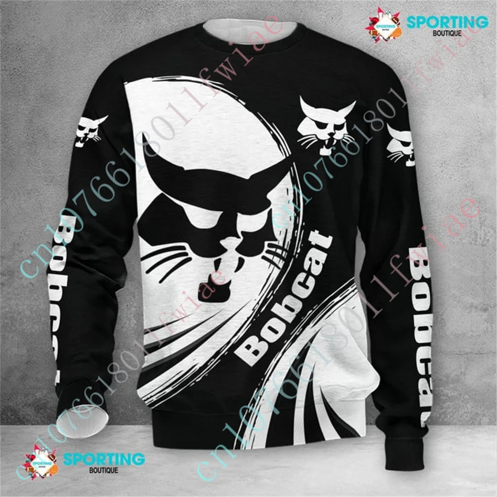 Bobcat Sweatshirt Anime T Shirt For Men Women Casual Luxury O Neck Long Sleeve Unisex Clothing Harajuku T-shirts Custom Logo