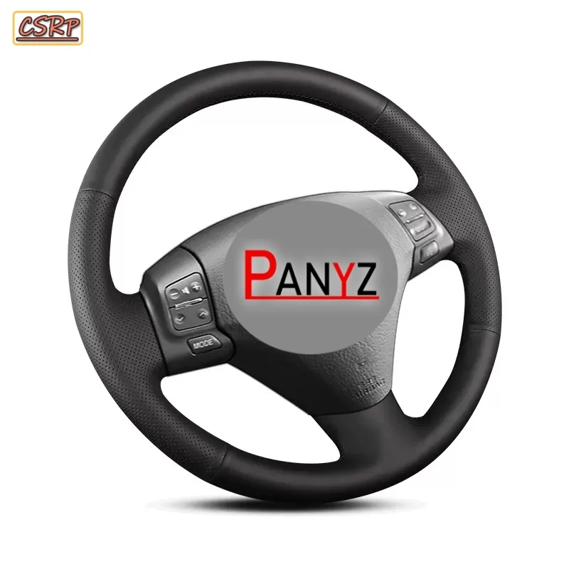 DIY Black Hand-stitched Steering Wheel Cover Artificial Leather Car Steering Wheel Covers For Lexus RX330 RX400h RX400 2004-2007