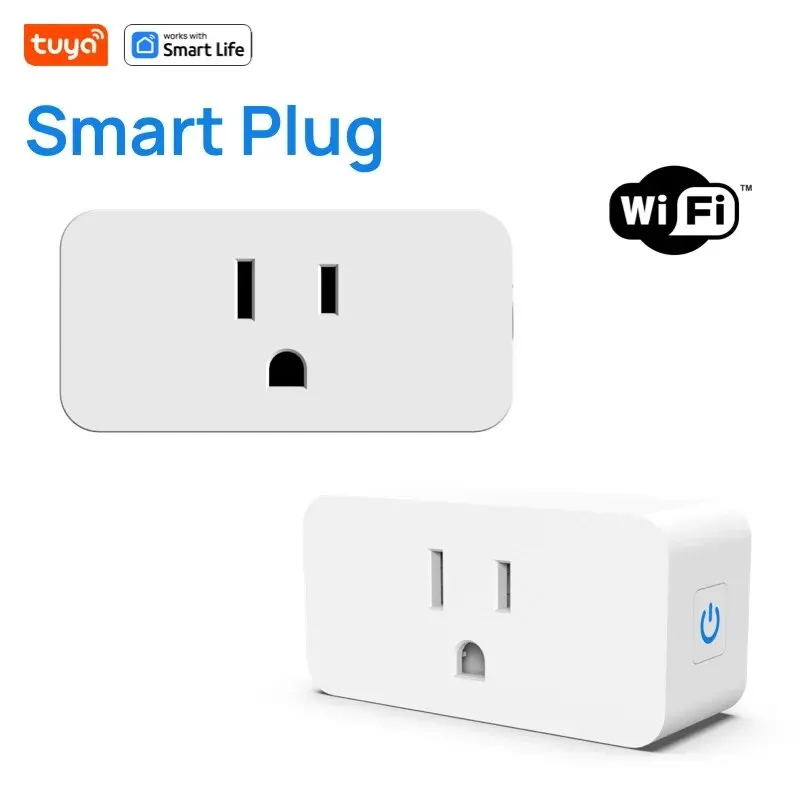 Smart Plug WiFi, Mini Smart Plug US Standard 10A Smart Socket, funziona con Alexa e Google Home Assistant, solo WiFi da 2.4Ghz, 1 pz