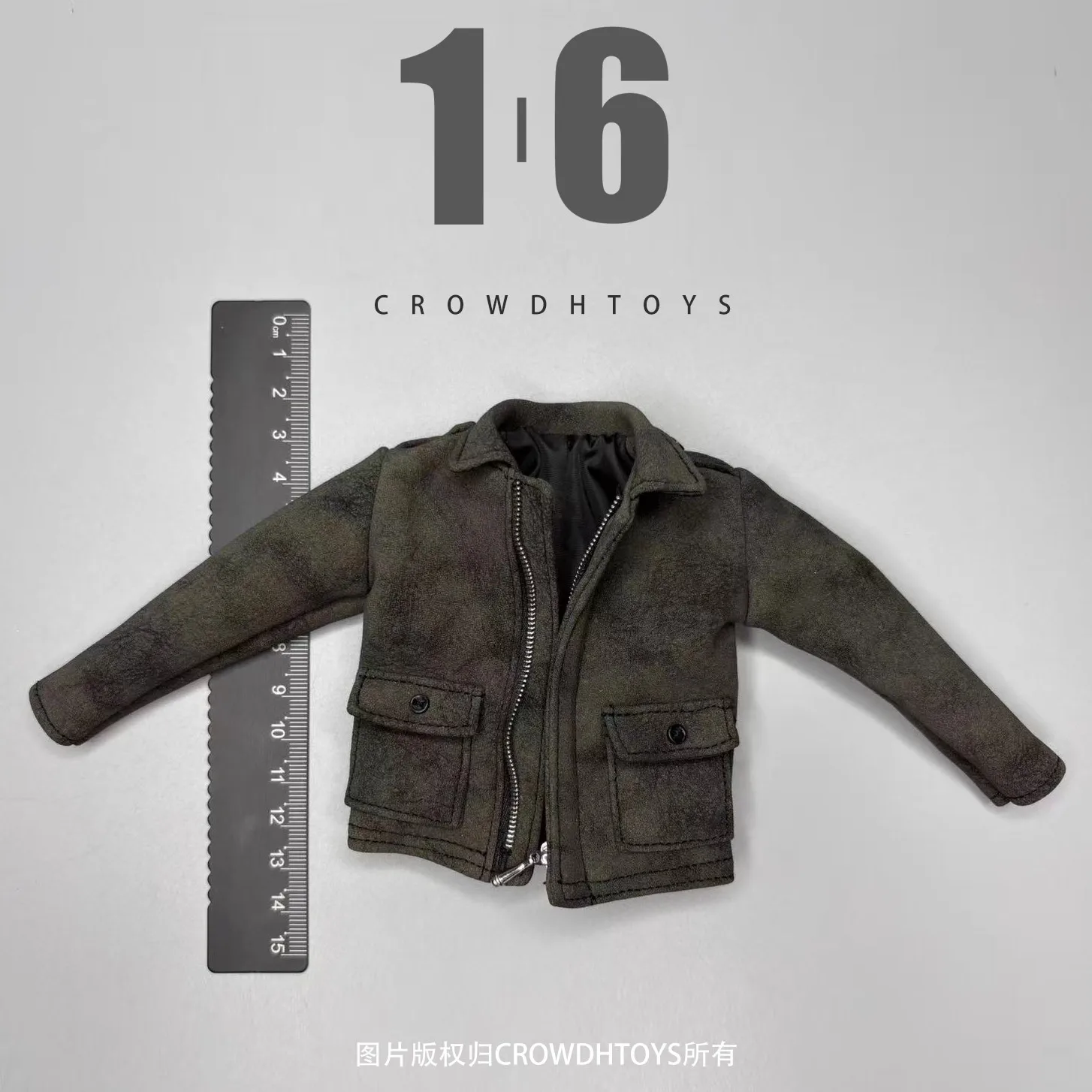 

YYDS CROWDHTOYS 1/6 Soldier Trendy Coat Leather Jacket Suede PU Model Toy Fit 12'' Action Figure Body In Stock