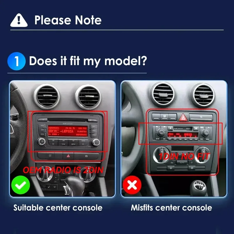 For Audi A3 8P S3 RS3 Sportback 2003 - 2012 Car Radio Android Multimedia Player Navigation GPS Carplay Touch Screen Auto Stereo