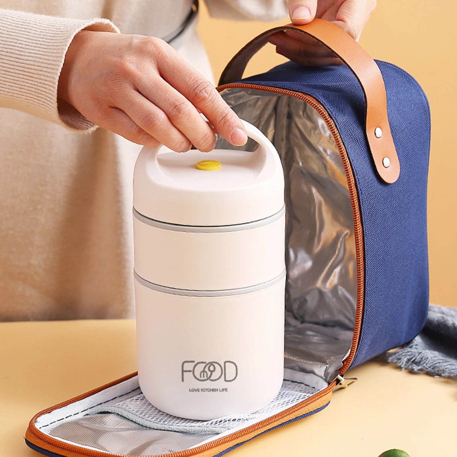 Thermal Lunch Box Stainless Steel Insulated Lunch Bag Food Warmer 510/630/680ml Thermos Soup Lunch Box for Kids School Outdoor