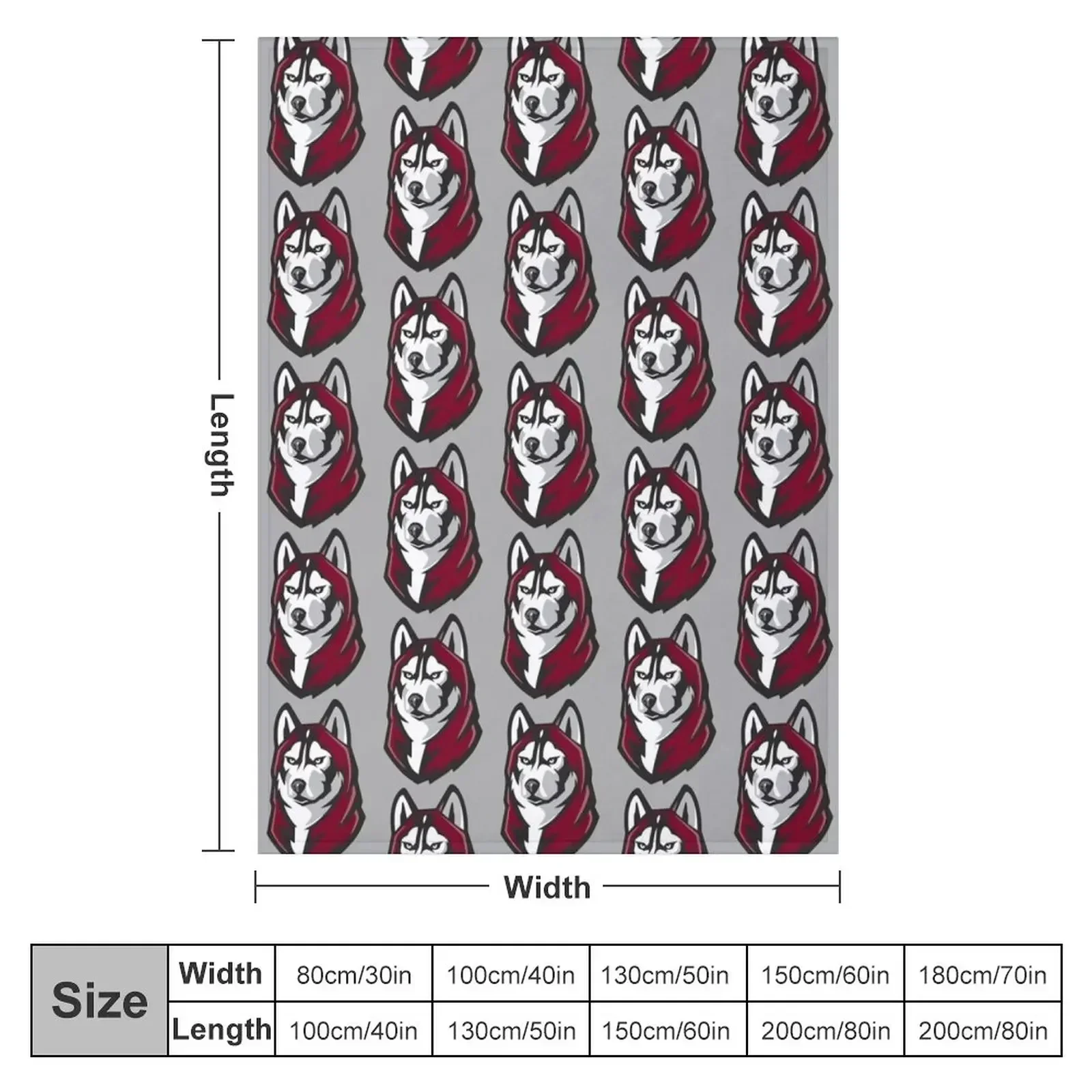 Bloomsburg Huskies Throw Blanket Picnic Flannels Blankets