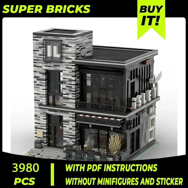 Moc Building Bricks Street View Model Bar And Restaurant Technology Modular Blocks Gifts Toys For Children DIY Sets Assembly