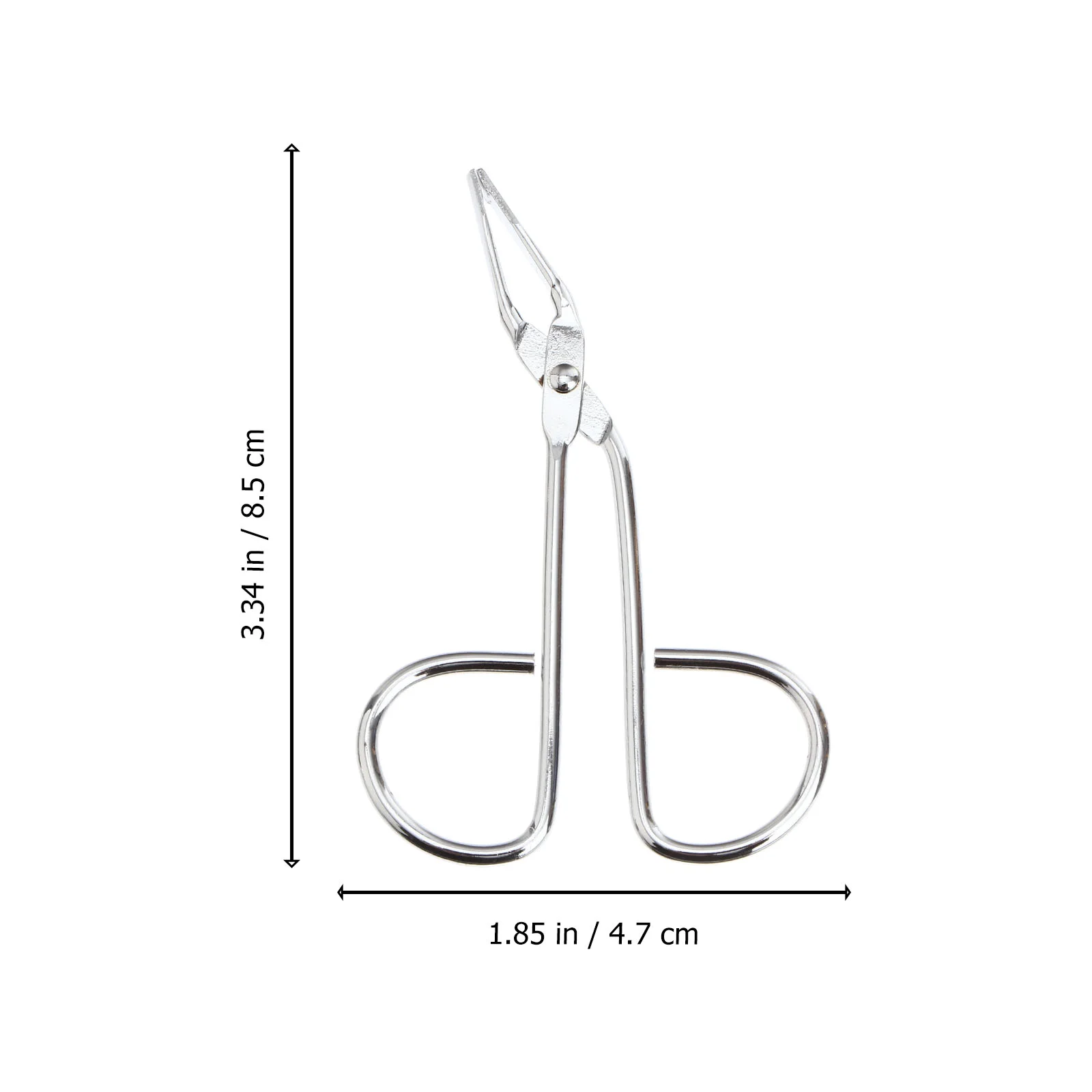 Pinzette retrattili per rimozione gel con punta piatta e dritta per sopracciglia in acciaio inossidabile per unghie