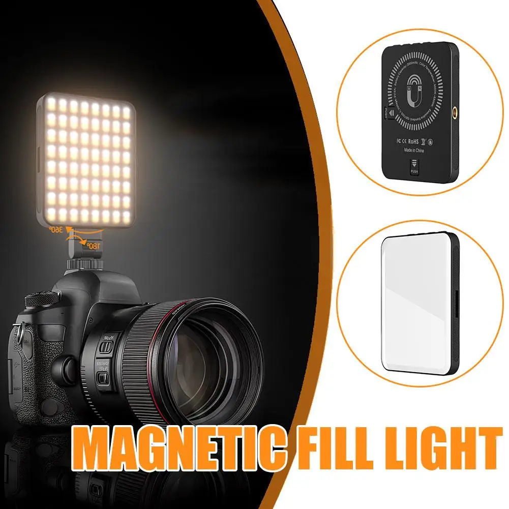 Magnetic Fill Light Rechargeable LED Selfie Light For Phone IPad Portable Video Light Multiple Scenes 360 Rotatable Selfie Q9K3