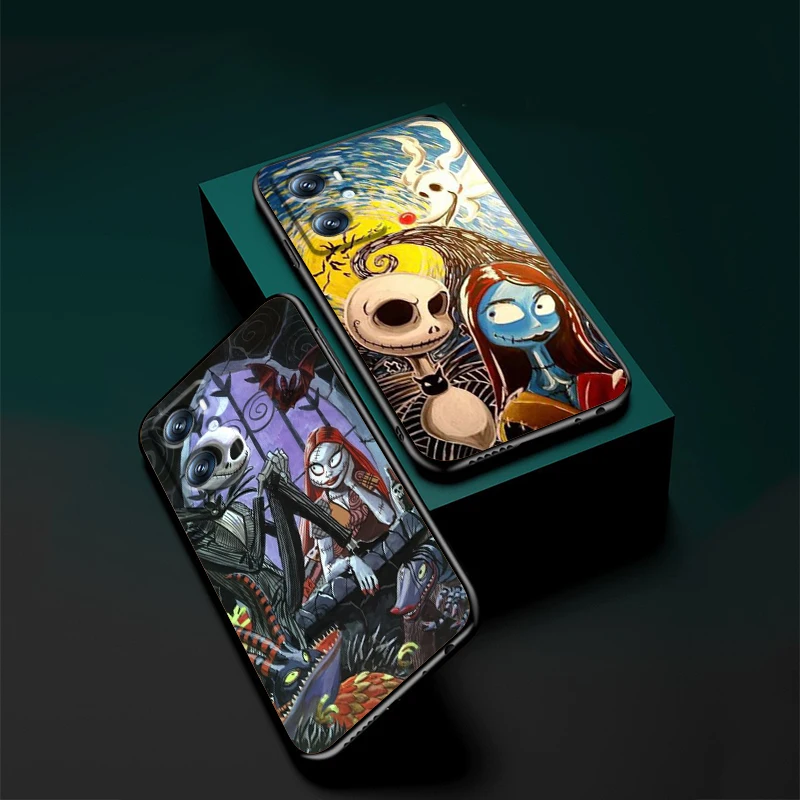 Nightmare Before Christmas For OPPO Find X6 X5 X3 A54S A5 A94 A16 A53S A57 A74 A72 A98 A78 A96 A9 5G Black Back Phone Case