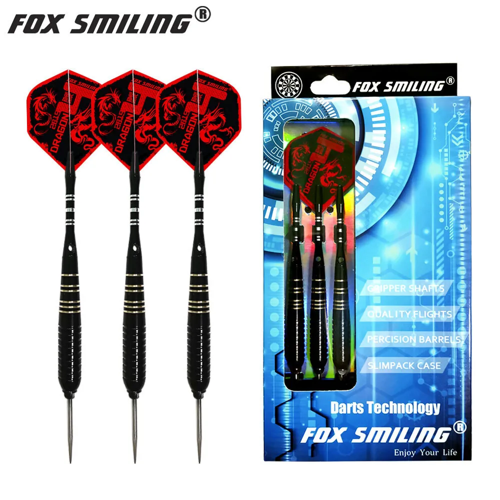 Fox Smiling 24g 3pcs Steel Tips Darts With Copper Darts Barrel And Replaceable Darts Tips