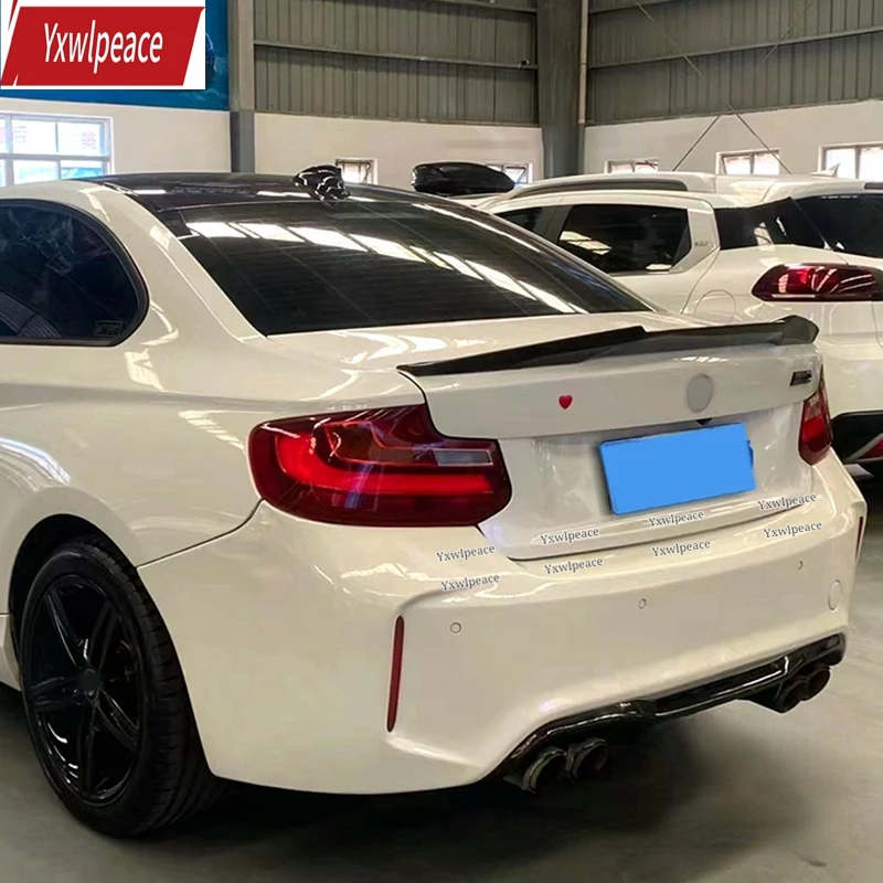 For BMW F22 M235i F87 M2 2014-2019 High Quality ABS Plastic Unpainted Color Rear Trunk Lip Spoiler Body Kit Accessories