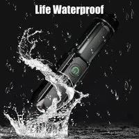 Powerful LED Flashlight Rechargeable USB Built-in Lithium Battery Waterproof Zoom Fishing Hunting Camping Tactical Flashlight 3