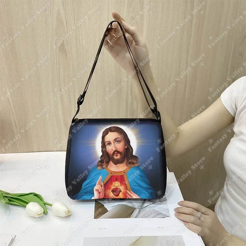 Jesus Save My Life Shoulder Bags Christianity God Believers Messenger Bag Religious Book Storage Bags Handbag Phone Holder Gift