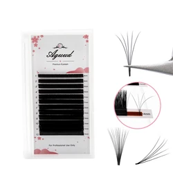 AGUUD C CC D DD Curl Rapid Volume Fans Lashes Self Fanning Lash Extensions Blooming Eyelashes 0.03 0.05 0.07mm Easy Fan Lashes