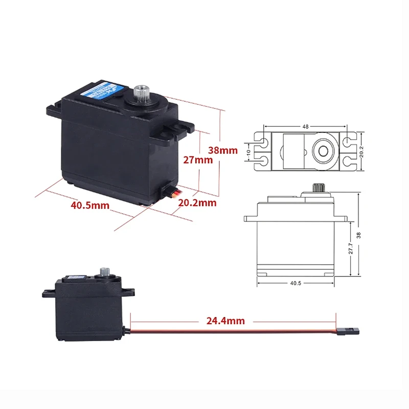 JX Servo PDI-5521MG 20KG Servo Hoge Precisie Metal Gear Digitale Standaard Servo Voor RC Vliegtuig Zweefvliegtuig Boot 1/10 auto Speelgoed
